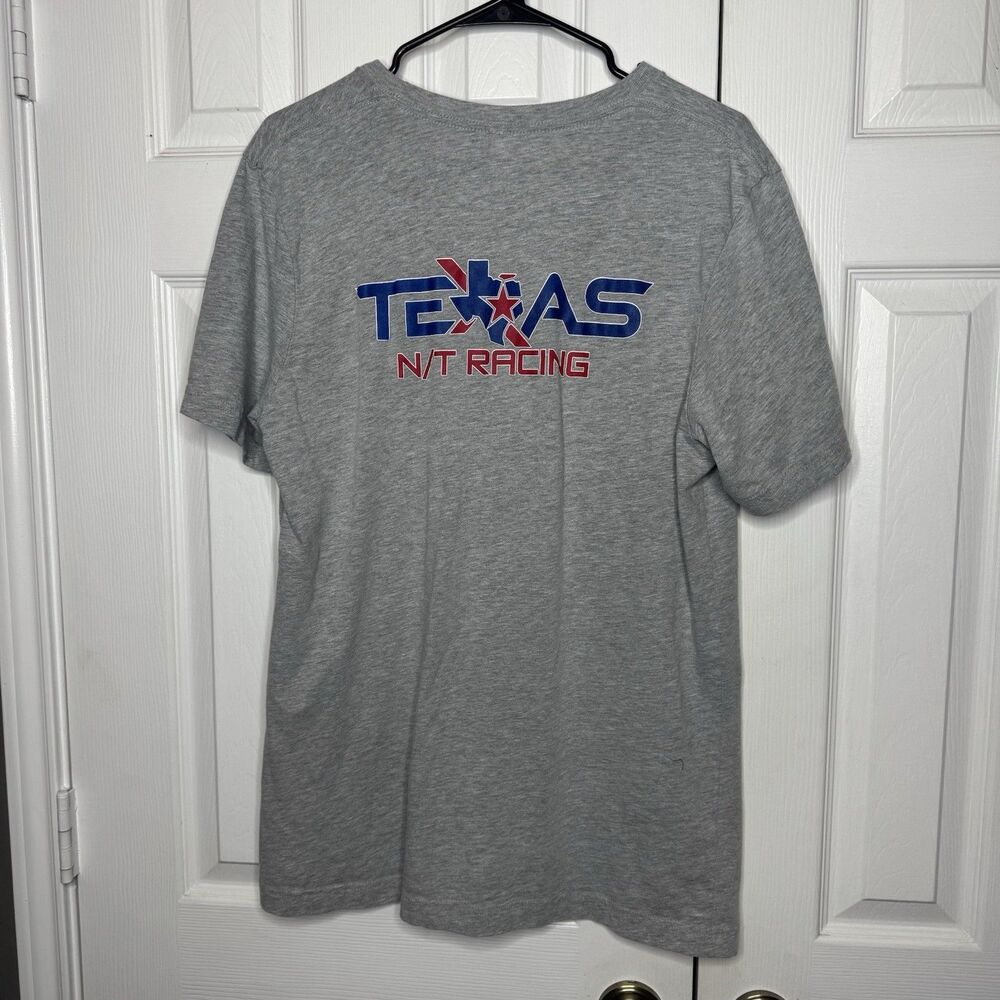 Bella + Canvas Size L Texas N/T Racing Graphic T Shirt Gray